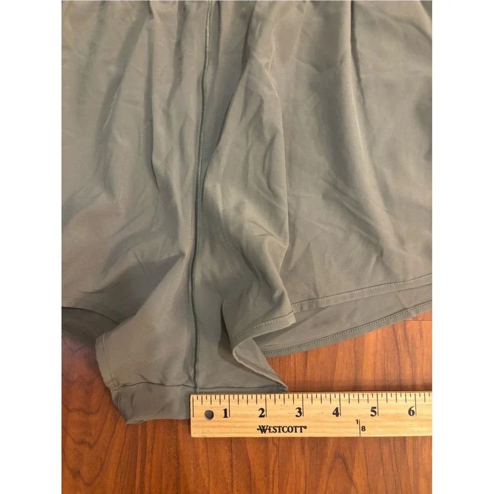 NWT Aerie Athletic Shorts Women XL Olive Green Built in Liner Elastic Waist